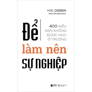 Để Làm Nên Sự Nghiệp