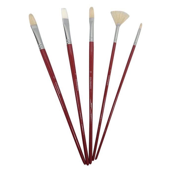 Bộ 5 Cây Cọ Vẽ Màu Dầu Colormate CM-05BRS-O-111222