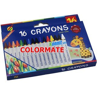 Bút Sáp Màu 16 Cây Hộp Giấy Colormate - CRAYONS-16P-400238