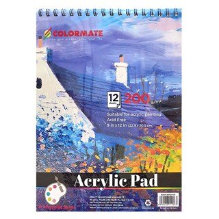 Tập Giấy Vẽ Acrylic Pad A4 Định Lượng 200GMS 12 Tờ - ARTIST-AP-111567