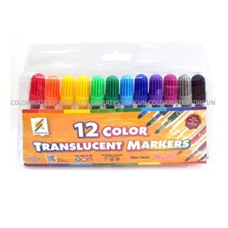 Túi Nhựa 12 Cây Bút Lông Translucent Markers 12-TM-11444
