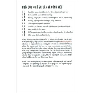 Chín Suy Nghĩ Sai Lầm Về Công Việc