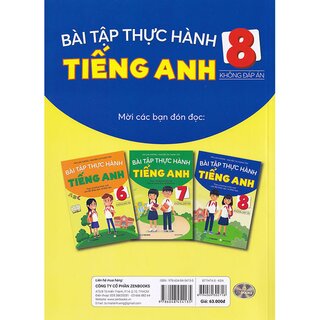 Bài Tập Thực Hành Tiếng Anh Lớp 8 (Không Đáp Án)