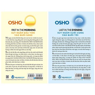 Bộ sách OSHO - Suy Ngẫm Đầu Tiên Vào Buổi Sáng và Suy Ngẫm Cuối Cùng Vào Buổi Tối (2 Cuốn)