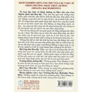 Kinh Nghiệm Chữa Ung Thư Của Các Y Bác Sĩ Theo Phương Pháp Thực Dưỡng Ohsawa Macrobiotics