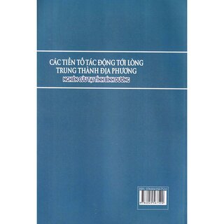 Các Tiền Tố Tác Động Tới Lòng Trung Thành Địa Phương - Nghiên Cứu Tại Tỉnh Bình Dương