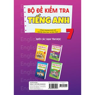 Bộ Đề Kiểm Tra Tiếng Anh 7 - Chương Trình Thí Điểm