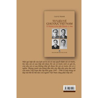 Tư Liệu Về Giáo Dục Việt Nam - Từ Tháng 9-1945 Đến Tháng 12-1946 (Bìa Cứng)