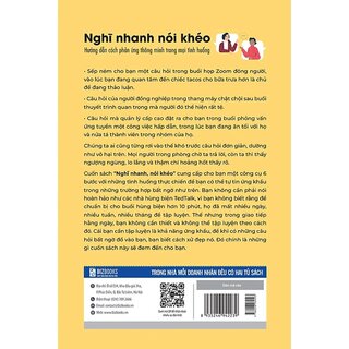 Nghĩ Nhanh Nói Khéo - Hướng Dẫn Cách Phản Ứng Thông Minh Trong Mọi Tình Huống