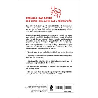 Quản Trị Và Lãnh Đạo Trong Y Tế - 10 Bài Học Biến Chuyên Gia Giỏi Thành Lãnh Đạo Xuất Sắc