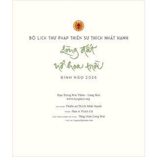 Lịch Để Bàn Thư Pháp Làng Mai - Bính Ngọ 2026