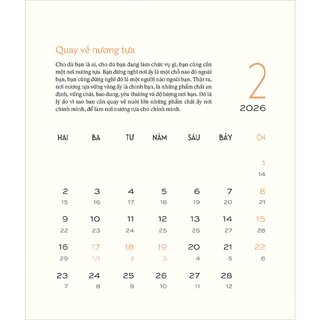 Bộ Lịch Thư Pháp Làng Mai - Bính Ngọ 2026