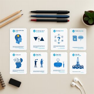 Flashcard Tư Duy Phản Biện - Rèn luyện tư duy khác biệt & logic