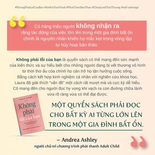 Không Phải Lỗi Của Bạn - Đối Mặt Và Giải Phóng Bản Thân Khỏi Nỗi Đau Liên Thế Hệ - Laura K. Connell