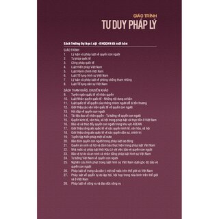 Giáo Trình Tư Duy Pháp Lý - PGS. TS. Nguyễn Minh Tuấn, PGS. TS. Nguyễn Hoàng Anh