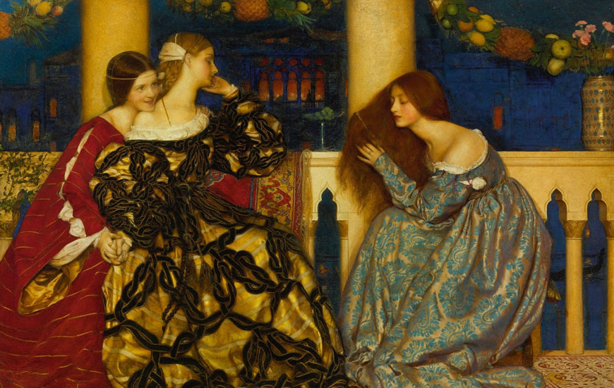 Tranh Những quý cô Venice đang nghe một bản Serenade của họa sĩ Frank Cadogan Cowper. Ảnh: wikiart.