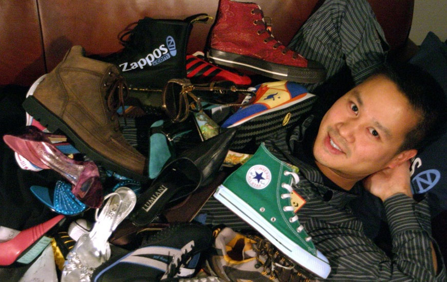 Tony Hsieh trở thành triệu phú sau thành công của công ty quần áo và giày trực tuyến Zappos. Ảnh: Redux.