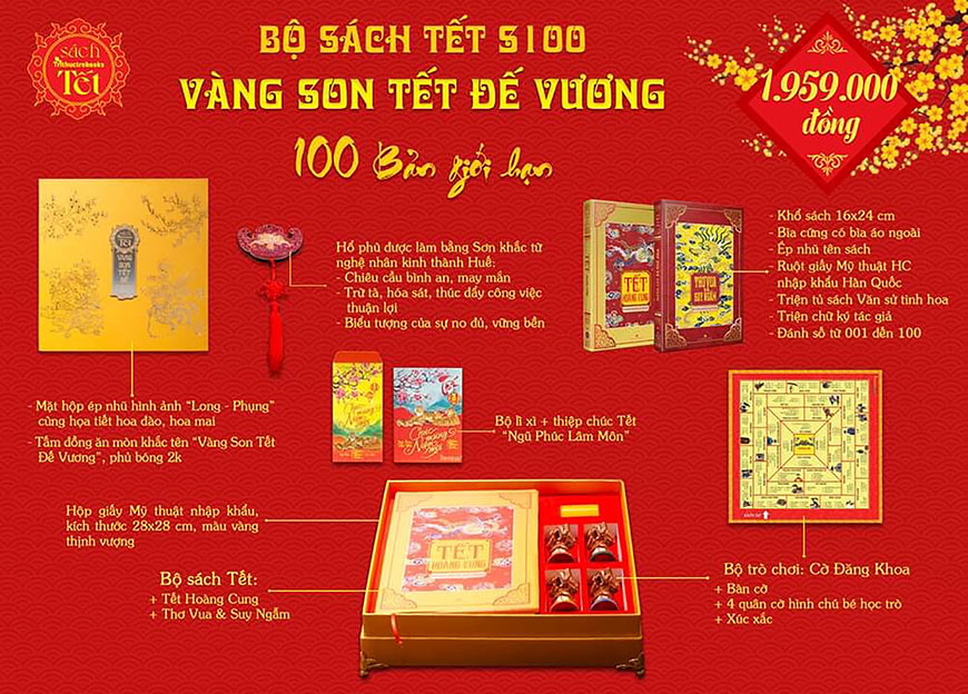 Bộ Sách Tết “Vàng Son Tết Đế Vương” - Bản Giới Hạn Được Đánh Số Từ: 1 Đến 100