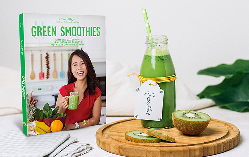 Sách Green Smoothies - Giảm Cân, Làm Đẹp Da, Tăng Cường Sức Đề Kháng Với 7 Ngày Uống Sinh Tố Xanh. Tác giả Emma Phạm